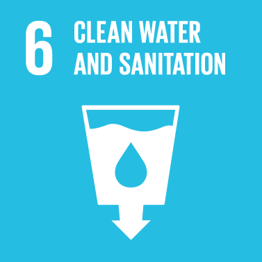 Water logo by Ensure availability and sustainable management of water and sanitation for all